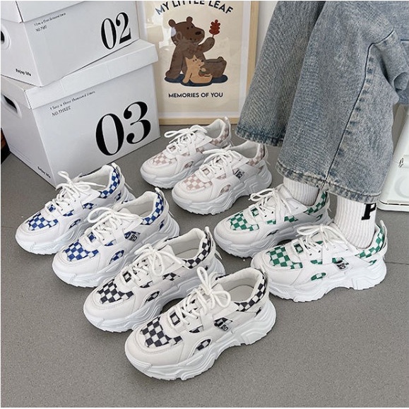 Giày Thể Thao Sneaker Nam Nữ Đế Cao Su Đúc Cao 4cm Cao Cấp Full Box Hot Trend 2022