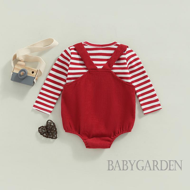 Bộ Áo Liền Quần Tay Dài In Họa Tiết Tuần Lộc Thời Trang Mùa Thu Xinh Xắn Cho Bé Từ 0-24 Tháng Tuổi