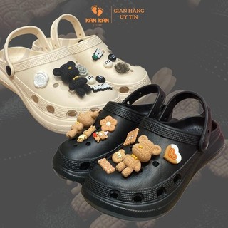 Dép Sục Nữ KA073 Sục Cross Crocs Nam Nữ Nhựa Quai Hậu Đính Đá Bản Đẹp Mẫu Mới KanKanStore