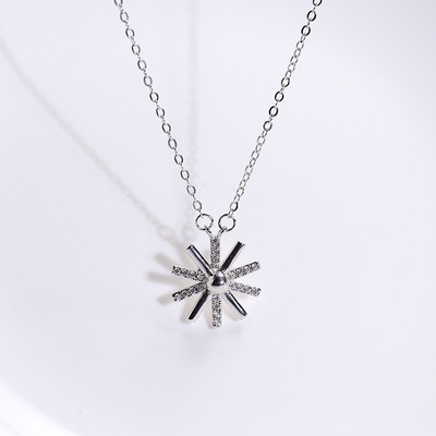 Toàn Bộ Vòng cổ Xương Quai Xanh Hình Hoa Hướng Dương Đính Kim Cương Giả Cá Tính Cho Nữ