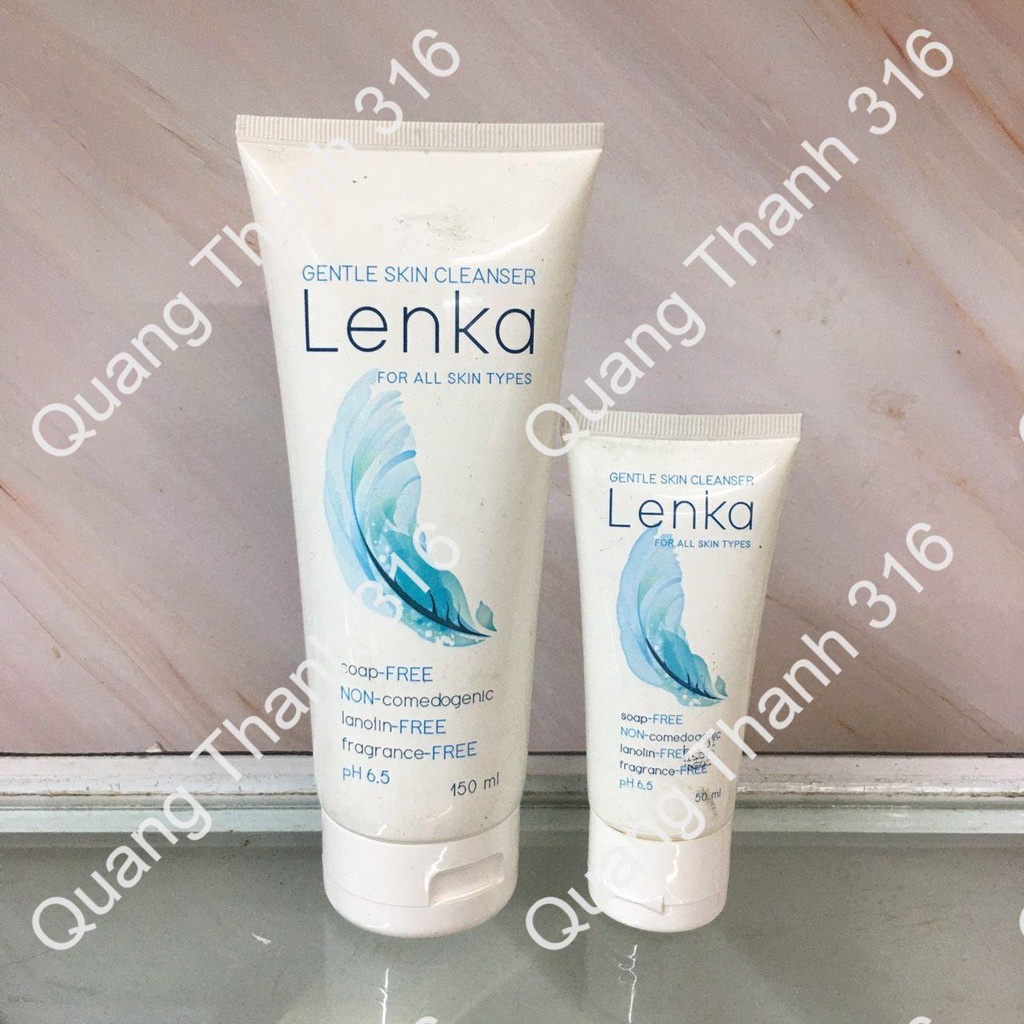 Sữa Rửa Mặt LENKA , Dùng Cho Da Nhạy Cảm, Rửa Khô,Không Xà Phòng, Không Bọt,Khồng Mùi ,Tẩy Trang