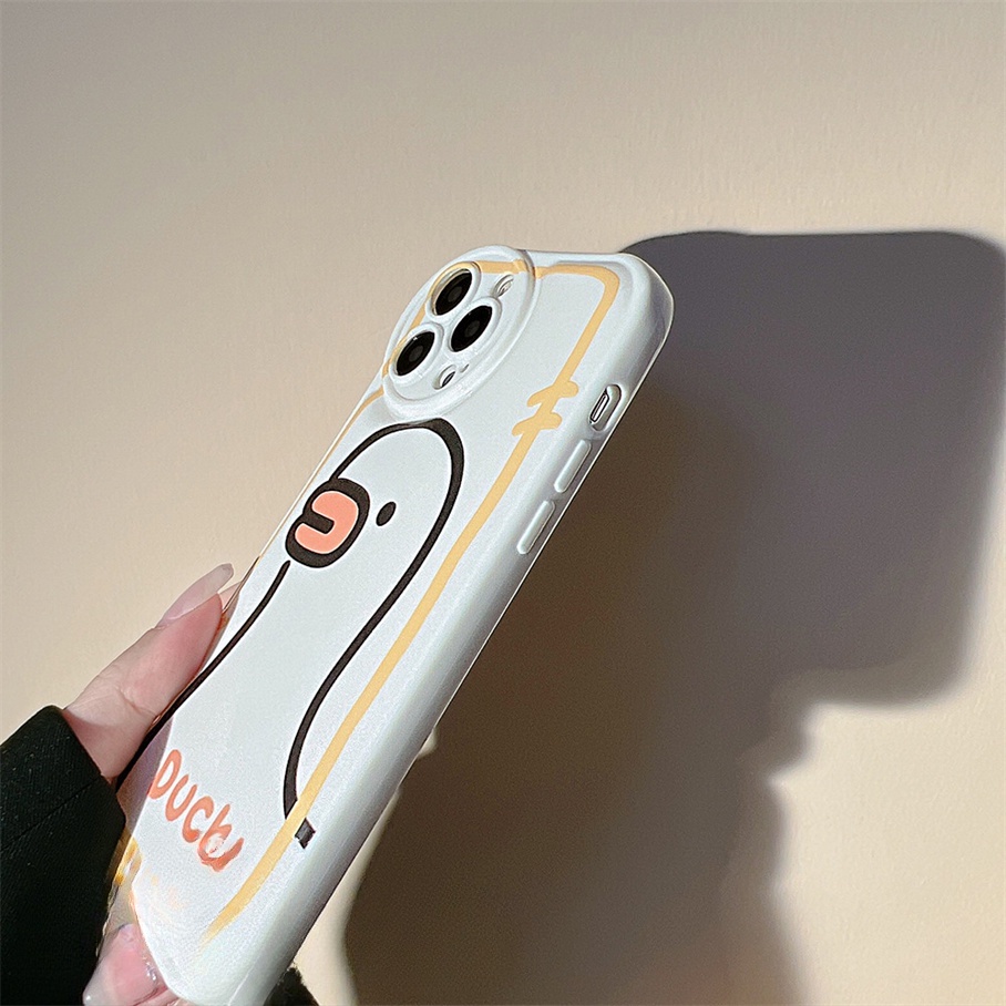 Ốp Điện Thoại Mềm Hình Vịt Dễ Thương Cho Iphone6 6splus 7 7plus 8 8plus XR x xs 12 11 pro max plus 13 promax-5009