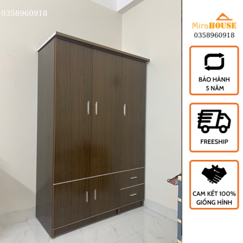 Tủ Nhựa Đài Loan - Tủ Quần Áo 3 Cánh Tiện Lợi Chịu Lực Tốt Đựng Quần Áo Giá Tốt Nhất - MiraHouse