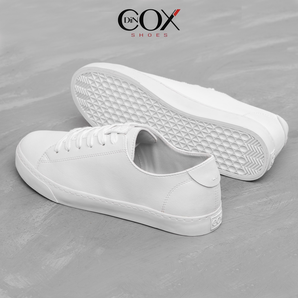 Giày Sneaker Da Unisex DINCOX D34 Sành Điệu White