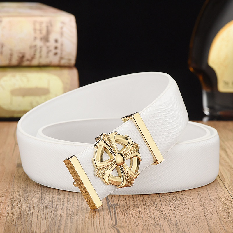 Thắt Lưng Da Thật Màu Trắng Khóa Cài Đơn Giản Phong Cách Hàn Quốc Cho Nam 10 / 12