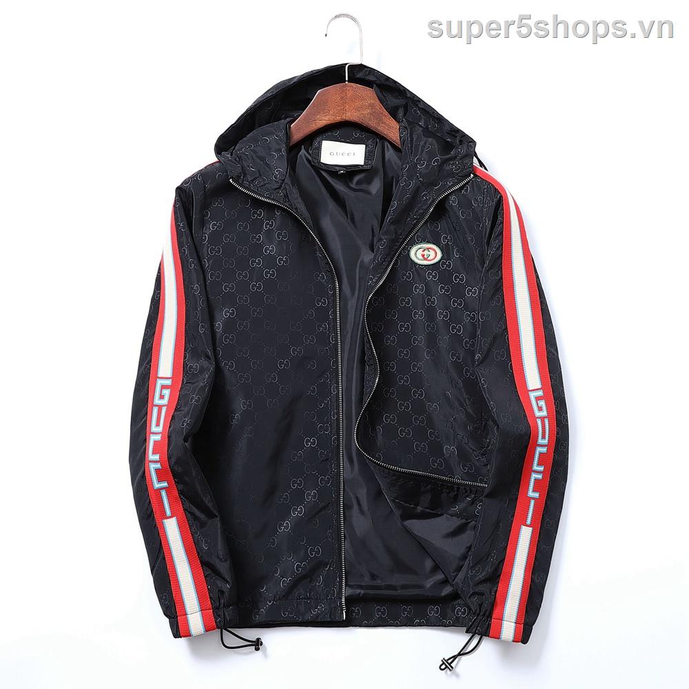 Mới_gucci Áo Khoác bomber Có Mũ Trùm Đầu Cho Nam Boluson S-XXXL PP111