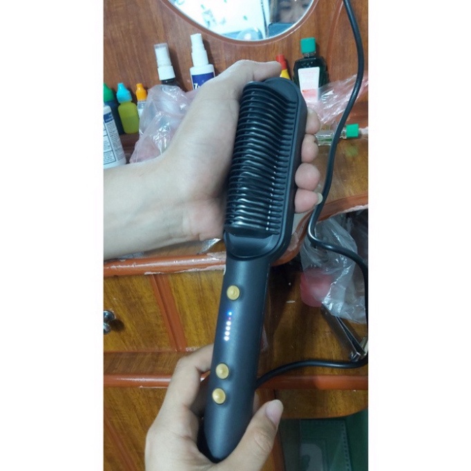 Lược Điện Chải Tóc Tạo Kiểu Chuyên Nghiệp, Lượt Điện 3in1 Đa Năng - Kiêm Máy Uốn Duỗi Ép Tóc Tạo Kiểu - L3