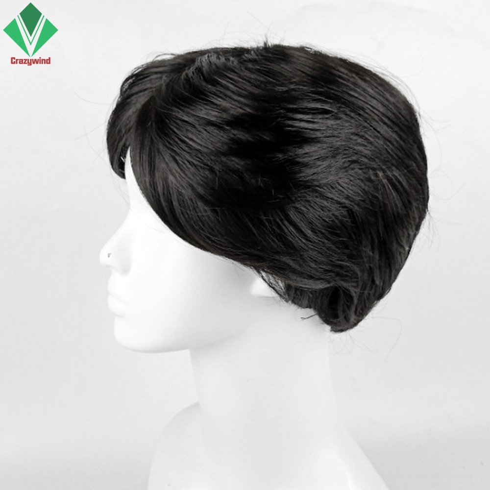 Bộ Tóc Giả Ngắn Mái Ngang Nhuộm Màu Thời Trang Cho Nam