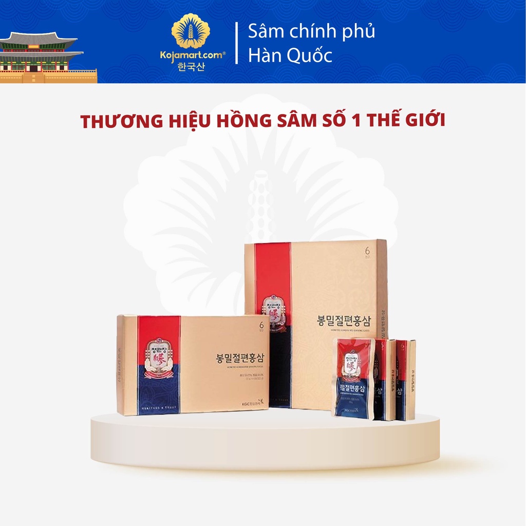 Hồng Sâm Chính Phủ Cắt Lát Tẩm Mật Ong KGC Cheong Kwan Jang Hộp 12 gói x 20g