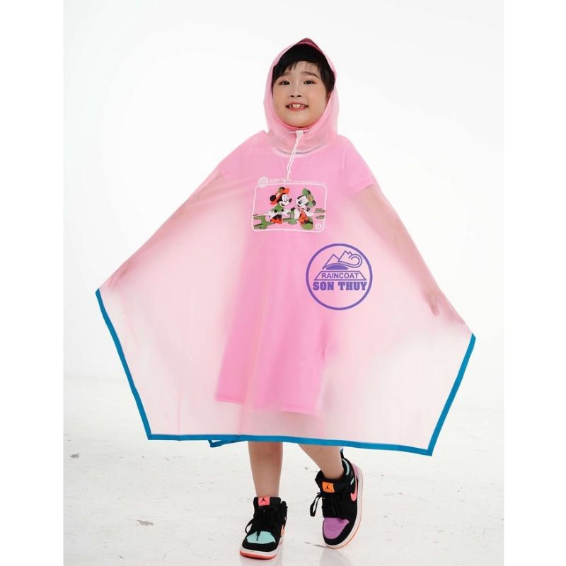Áo Mưa Trẻ Em Cánh Dơi Sơn Thủy nhựa PVC an toàn, siêu bền Áo Mưa Trẻ Em