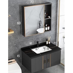 BỘ TỦ LAVABO MẶT ĐÁ CHỐNG TRẦY + TỦ GƯƠNG CAO CẤP - SUNNY STORE