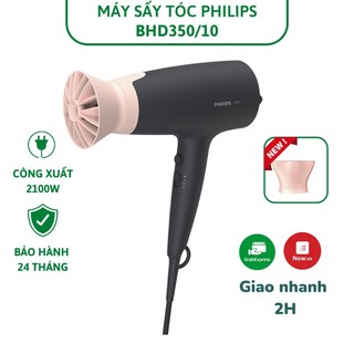 Máy sấy tóc philips bhd350 - công suất 2100w, 3 chế độ sấy, ion - hàng chính hãng