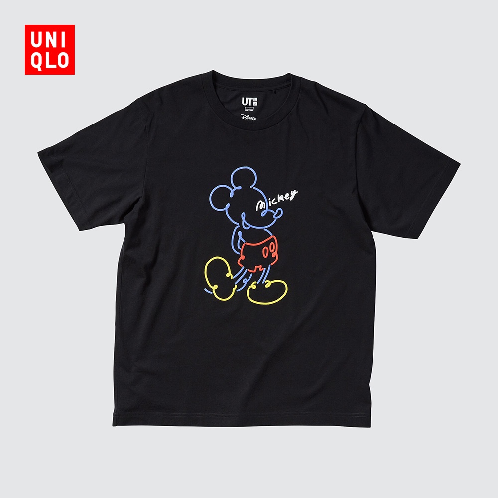 Áo Thun Uniqlo Nam / Nữ / Cặp Đôi  Tay Ngắn Hình Mickey  447182