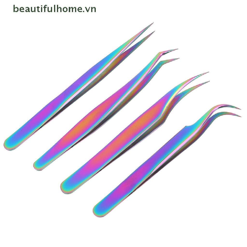 1 Nhíp Gắp Lông Mi Chuyên Nghiệp Bằng Thép Không Gỉ Nhiều Màu Sắc