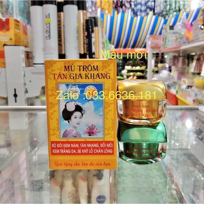 bộ đôi kem nám-trắng da MỦ TRÔM TÂN GIA KHANG 6g/1hủ [ chuẩn hàng cty 100%]