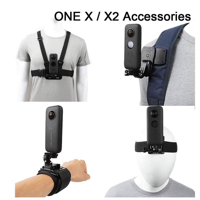 Bộ Phụ Kiện Gồm Ba Lô + Kẹp + Dây Đeo Ngực + Giá Đỡ Cho Insta360 One X2 / X / One R / GoPro Hero