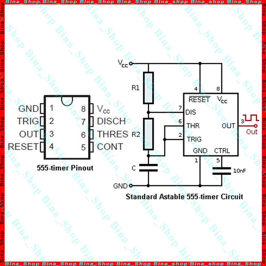 [10 con] IC tạo xung, tạo dao động NE555 DIP-8 SOP-8 (tự chọn)