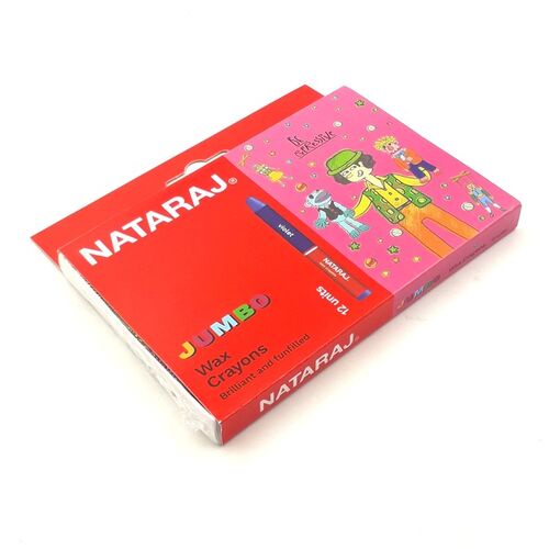 Bút sáp dầu NATARAJ 12 màu, siêu mềm mịn, màu sắc tươi sáng rõ nét