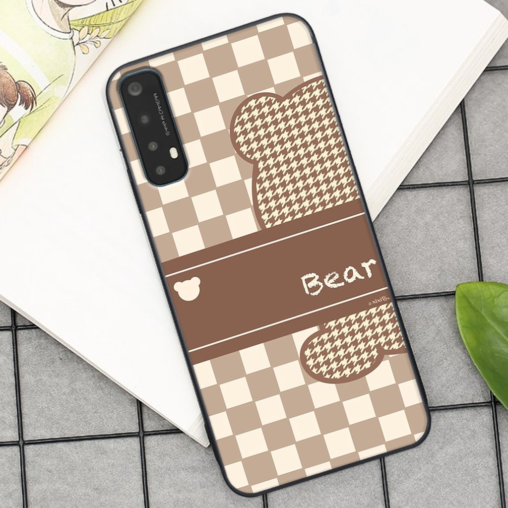 Ốp lưng Realme 7 in hình tim, kẻ vuông mẫu mới CỰC XINH