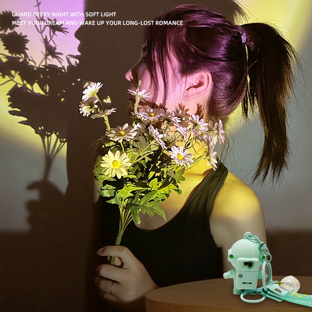 Móc khóa đèn selfie phi hành gia