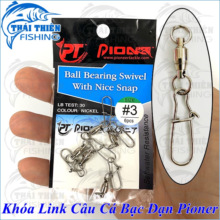 Khóa Bạc Đạn Pioneer Câu Cá Mani Link Chuyên Dùng Lure, Câu Ngâm