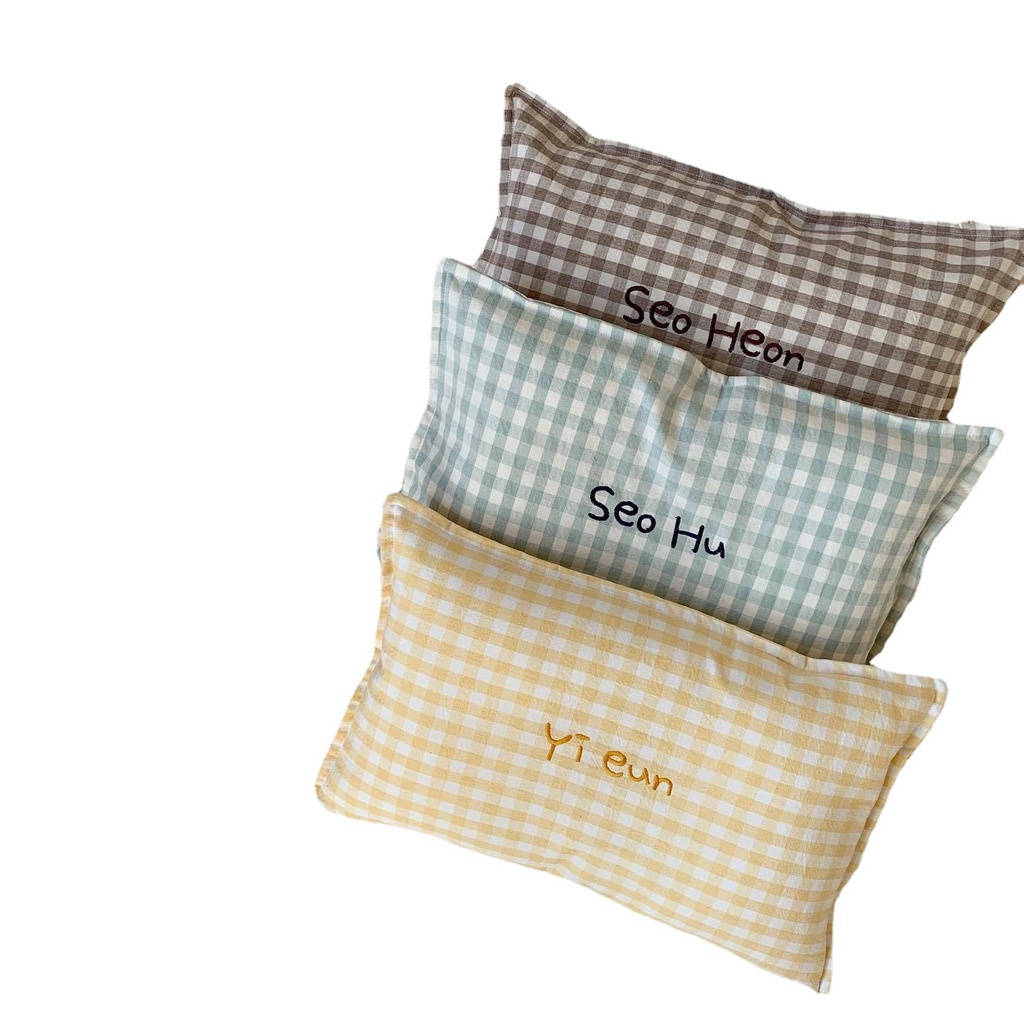 Gối Ngủ Thêu Tên diy Phong Cách Hàn Quốc Có Thể Giặt Sạch Cho Bé