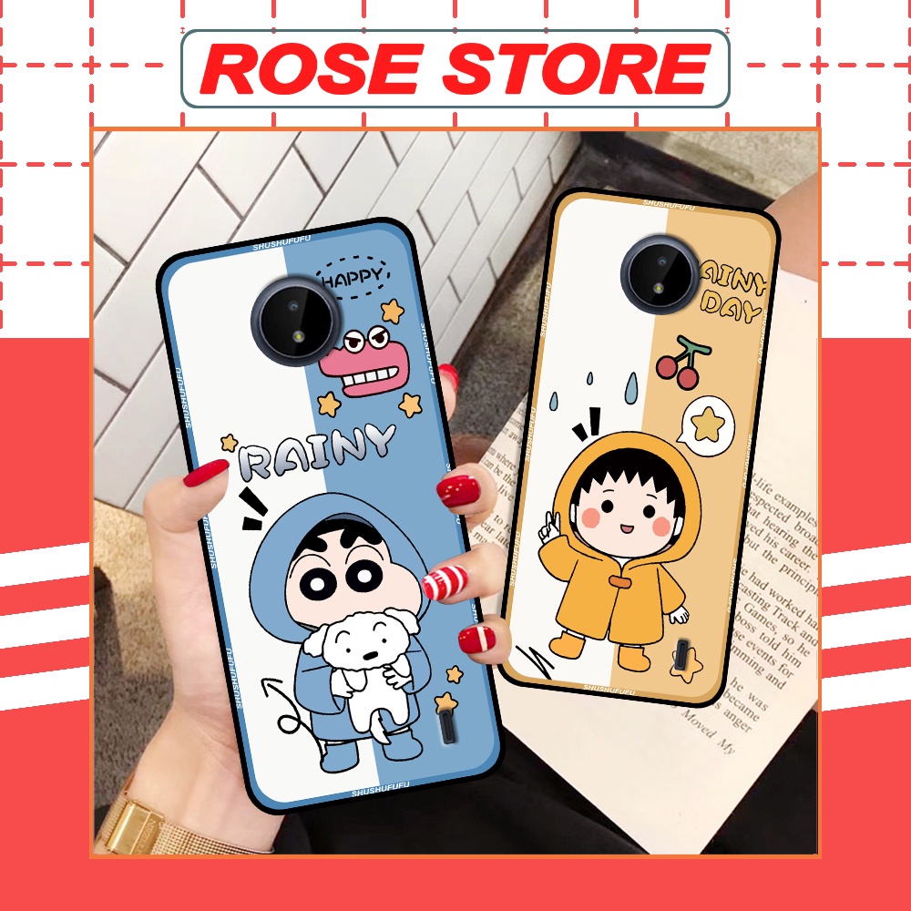 Ốp Nokia 3.4 / G10 / C20 / C30 / C21 Plus in hình in hình doremon, couple, shin, bearbrick dễ thương