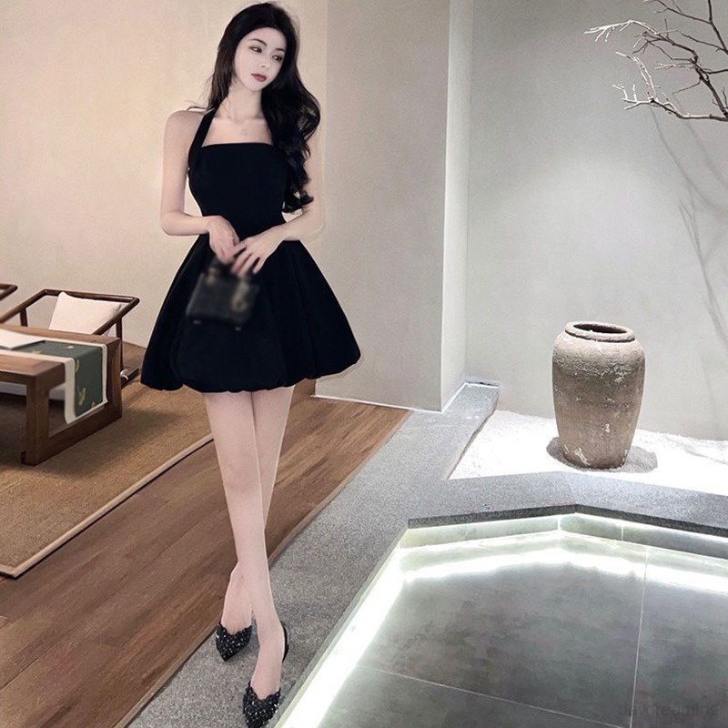 Váy Đầm Hai Dây Mỏng Màu Sắc Trơn Thời Trang Mùa Hè Cho Nữ