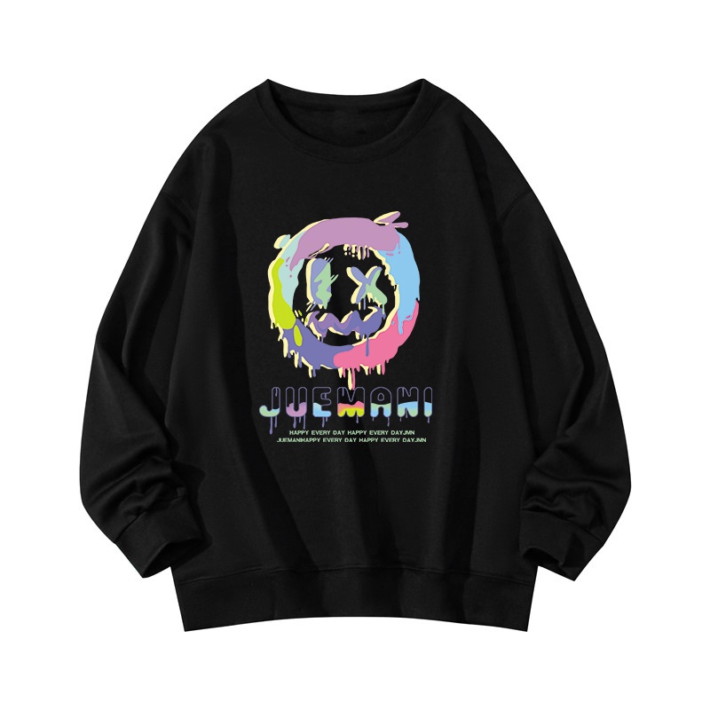 Áo thun nữ NRVP dài tay dáng rộng in hình phong cách Hàn Quốc mới