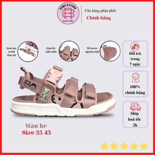 Giày sandal mol nam nữ 3 quai ngang quai hậu tháo rời êm bền đi học đi làm đi du lịchfull size mã ms1801- siristore