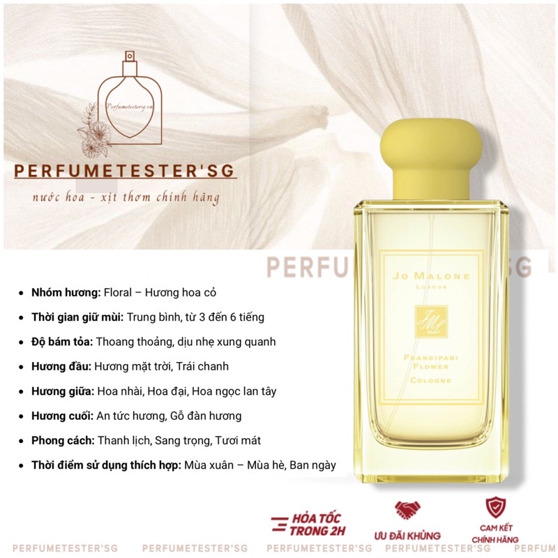 Nước hoa  Jo Malone Frangipani Flower -𝒑𝒆𝒓𝒇𝒖𝒎𝒆𝒕𝒆𝒔𝒕𝒆𝒓