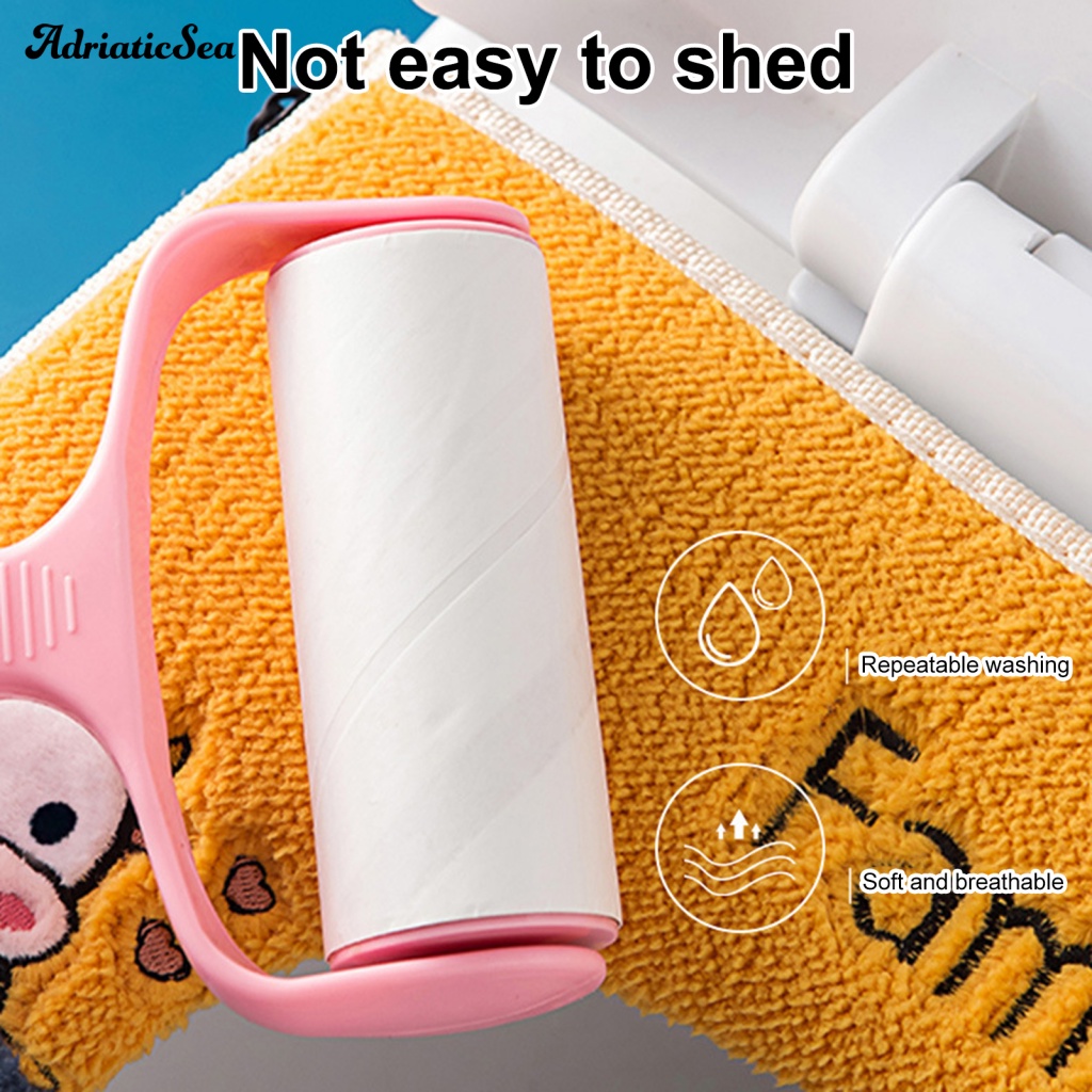 Adria Thảm Bông Dày Dặn Lót Bồn Cầu Thoáng Khí Thêu Họa Tiết Hoạt Hình Dễ Lắp Đặt