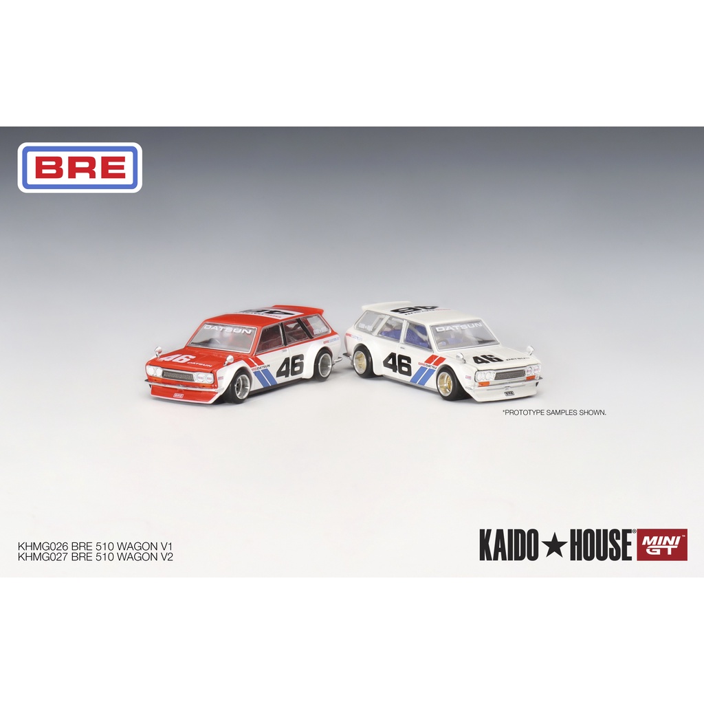 Saigontoys Datsun 510 Wagon Bre V1 & V2- Xe mô hình cao cấp tỷ lệ 1:64 chính hãng MINI GT và Kaido House