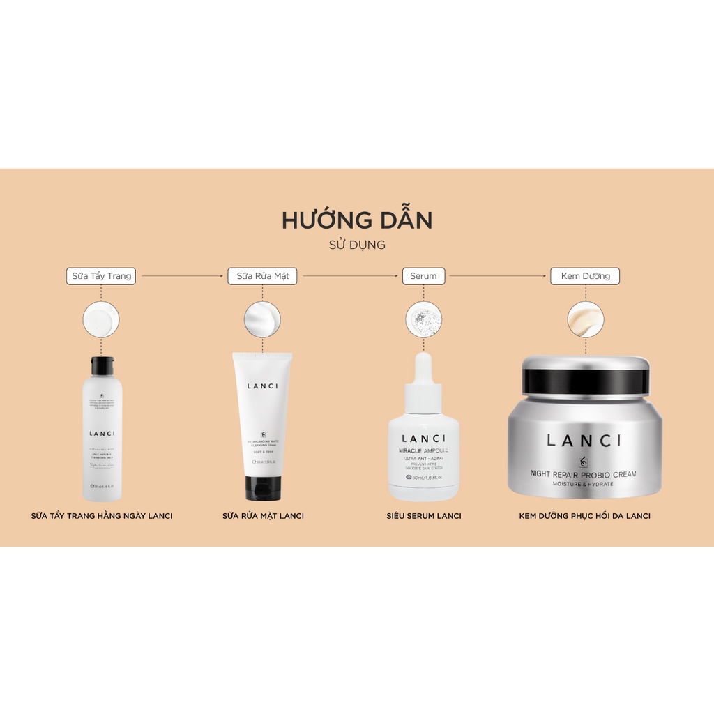 Kem Dưỡng Ẩm Phục Hồi Da LANCI Night Repair Probio Cream 50ml