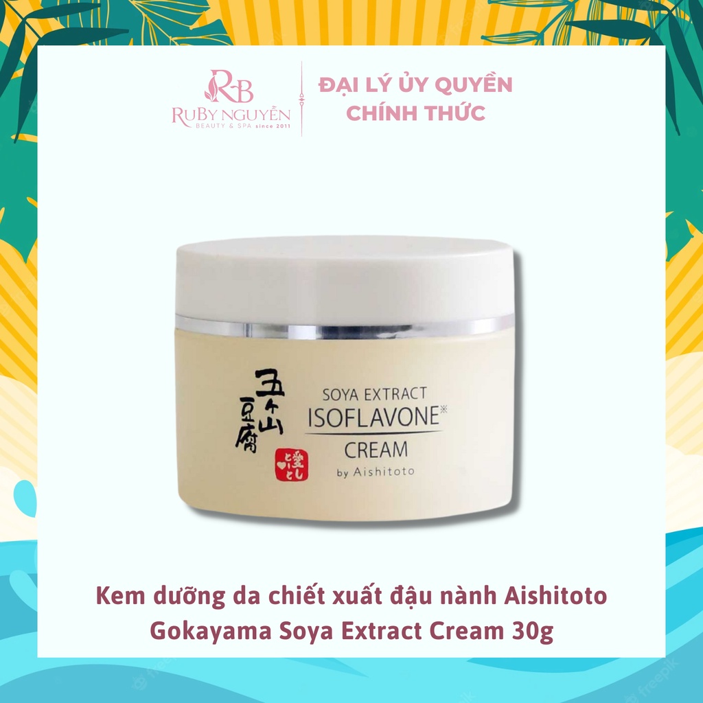 Kem dưỡng da chiết xuất đậu nành Aishitoto Gokayama Soya Extract Cream 30g