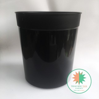 Chậu tròn cao 32x37cm – Chậu nhựa cứng, dày trồng Sung Mỹ, hoa hồng, cây kiểng