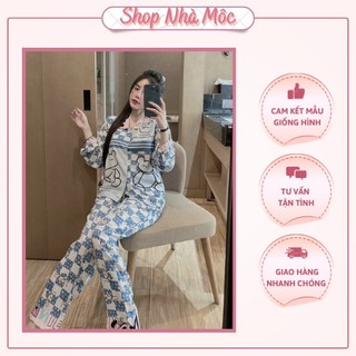 Bộ pizama- bộ lụa xước cao cấp sang chảnh