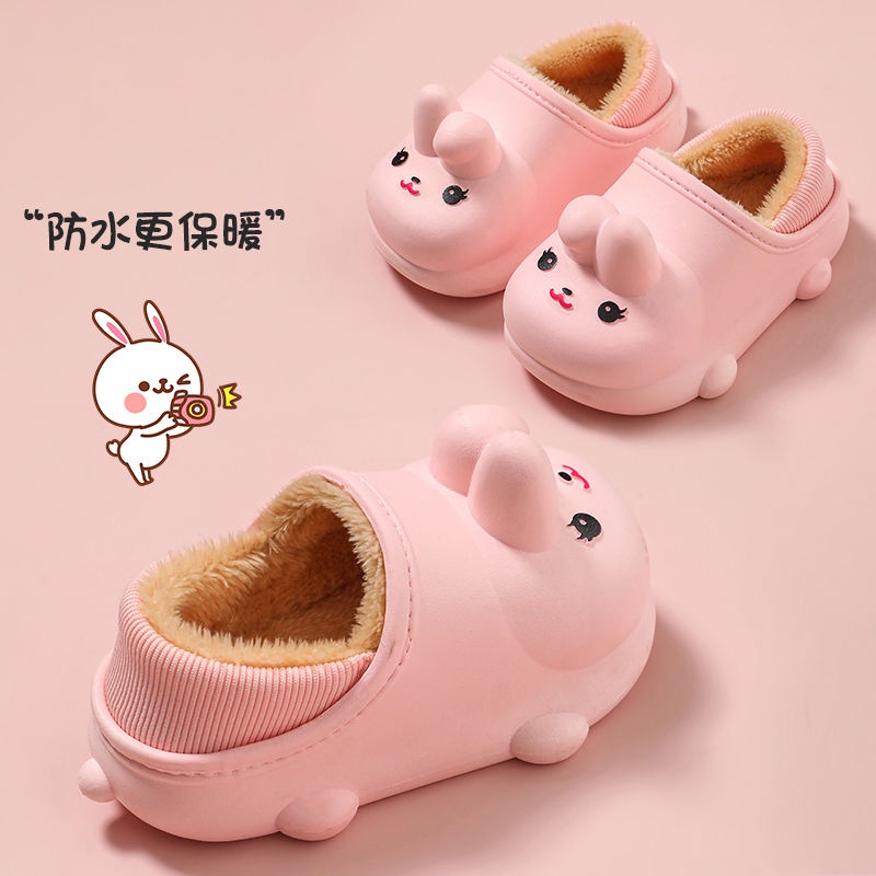 Giày Cotton Chống Trượt Không Thấm Nước Giữ Ấm Hình Thỏ Dễ Thương Phong Cách Mới 2022 Cho Mẹ Và Bé