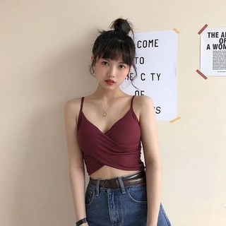Áo bra nữ thun mềm mịn vạt chéo 028