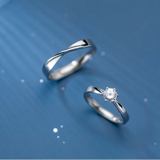 Nhẫn đôi bạc Amour Nhẫn bạc Tiệm bạc 21Centimeters