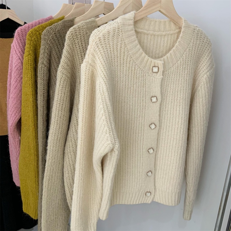 Áo khoác len cardigan NZN dáng rộng màu trơn phong cách Hàn Quốc thời trang thu đông mới