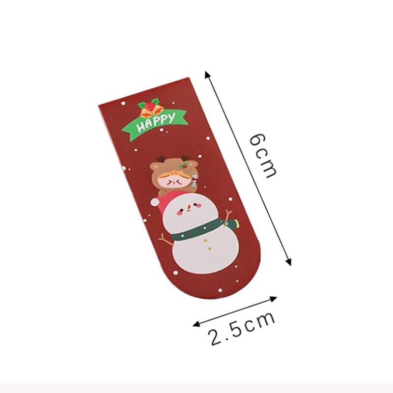Giá Đỡ Đánh Dấu Trang Sách Mini Từ Tính Họa Tiết Giáng Sinh Dễ Thương Có Thể