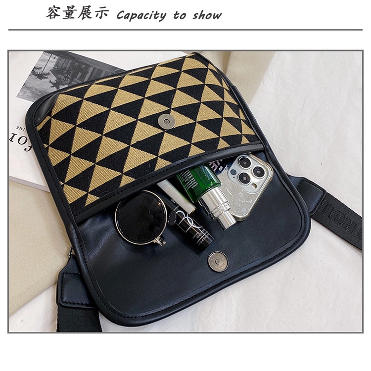 Túi Canvas Đeo Chéo Ngực Thêu Chữ Thời Trang Mới 2022 Cho Nữ