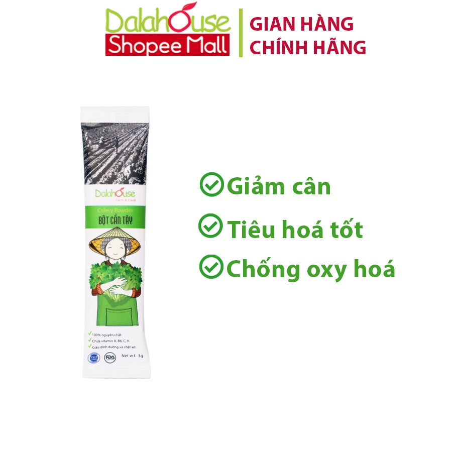 Bột rau củ nguyên chất sấy lạnh Dalahouse tiêu chuẩn Châu Âu, gói lẻ 3g dùng thử