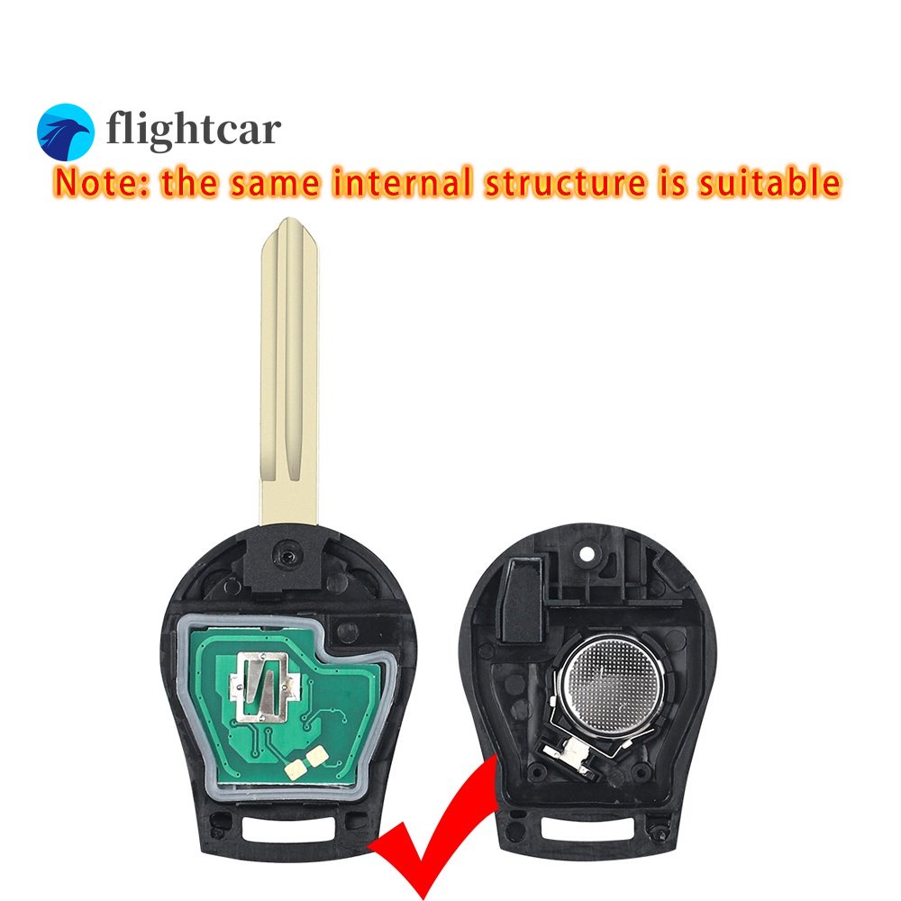 Vỏ Chìa Khóa Điều Khiển Từ Xa 2 / 3 / 4 Nút Gấp Gọn Cho Nissan Sunny Sentra Versa Tiida NSN14