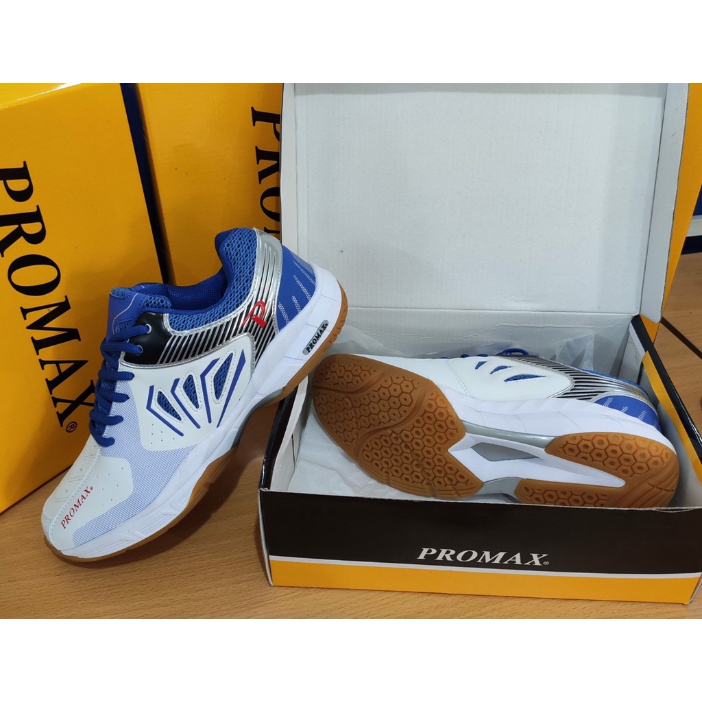 Giày cầu lông Promax 20001-White chính hãng, giá rẻ phù hợp với vận động viên phong trào - chuyên nghiệp.