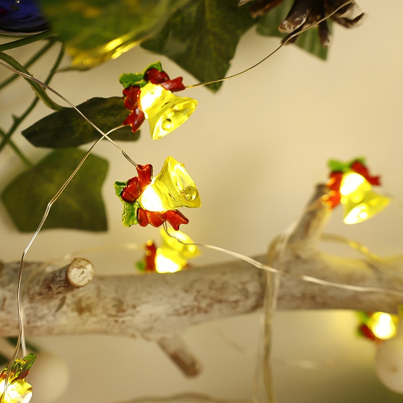 2m Dây Đèn LED Chạy Bằng Pin Hình Cây Kẹo Phát Sáng Trang Trí Giáng Sinh