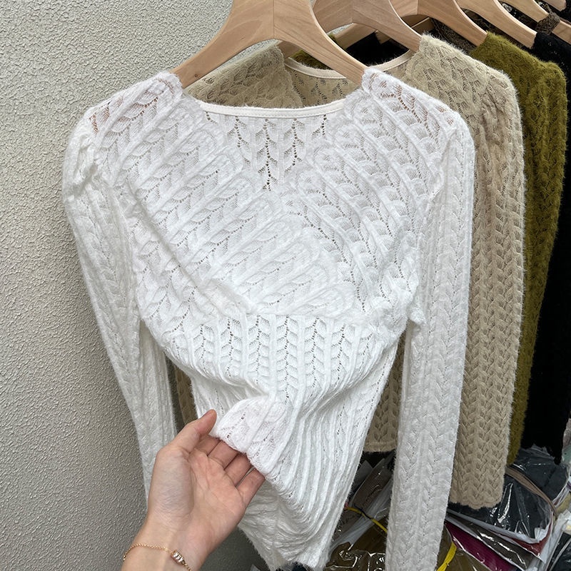 Áo Ren Cổ V Thời Trang Thu Đông Pháp Cao Cấp Dành Cho Nữ