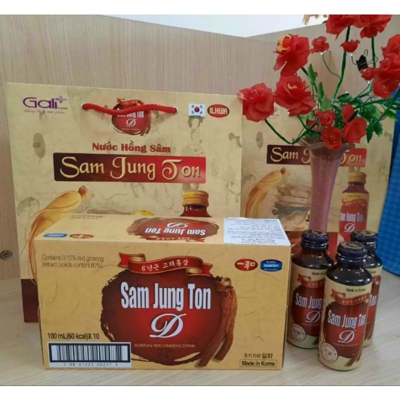 Nước Hồng Sâm Hàn Quốc hộp 10 chai 100ml
