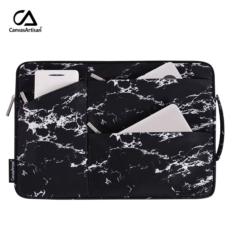 CanvasArtisan Túi đựng máy tính xách tay họa tiết ngọc cẩm thạch có khóa kéo cho Surface Air Pro 11/12/13/14/15 inch